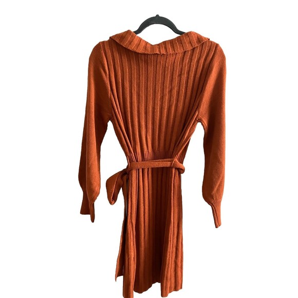 Grace Karin Sweater Dress Long Sleeve Terracotta Brown NWT Medium - Picture 2 of 5
